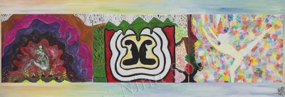 Triptych Who am I (paper, watercolour, 2003, Israel)